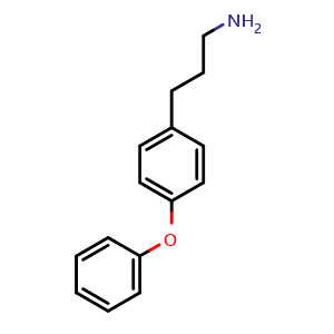 Chemical structure of 4-Phenoxy-benzenepropanamine , CAS 877151-53-6, AChemBlock P35548