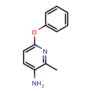Chemical structure of 2-Methyl-6-phenoxy-3-pyridinamine , CAS 875228-81-2, AChemBlock P35567