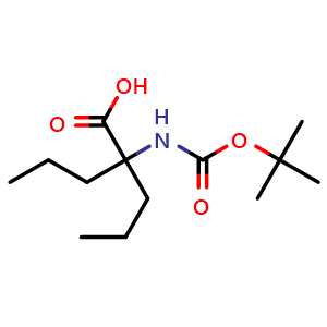 Chemical structure of N-Boc-2-propylnorvaline , CAS 87113-32-4, AChemBlock P35605