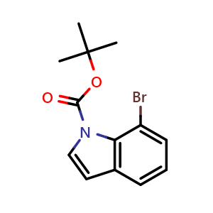 Chemical structure of 1-Boc-7-bromo-1H-indole , CAS 868561-17-5, AChemBlock P35641