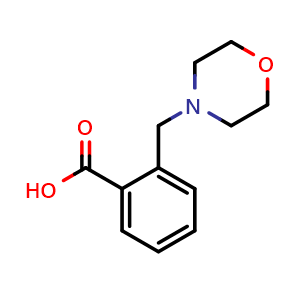 Chemical structure of 2-(4-Morpholinylmethyl)benzoic acid , CAS 868543-19-5, AChemBlock P35642