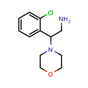 Chemical structure of b-(2-Chlorophenyl)-4-morpholineethanamine , CAS 866782-01-6, AChemBlock P35671