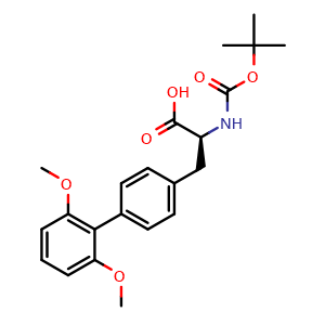 Chemical structure of Boc-4-(2,6-dimethoxyphenyl)-L-phenylalanine , CAS 866109-65-1, AChemBlock P35677