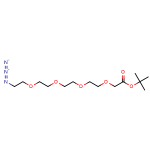 Chemical structure of N3-PEG4-CH2COOtBu , CAS 864681-04-9, AChemBlock P35686