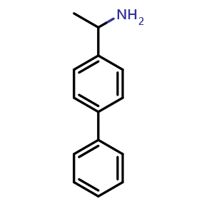 Chemical structure of 1-(Biphenyl-4-yl)ethanamine , CAS 86217-82-5, AChemBlock P35713