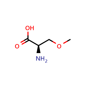 Chemical structure of (R)-2-Amino-3-methoxylpropanoic acid , CAS 86118-11-8, AChemBlock P35719