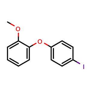 Chemical structure of 1-(4-Iodophenoxy)-2-methoxybenzene , CAS 860518-93-0, AChemBlock P35723