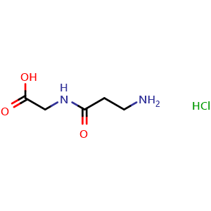 Chemical structure of N-(b-Aminopropionyl)glycine hydrochloride , CAS 859981-14-9, AChemBlock P35725