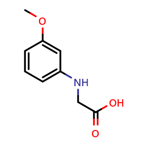 Chemical structure of N-(3-Methoxyphenyl)glycine , CAS 85676-52-4, AChemBlock P35748