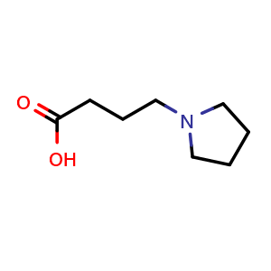 Chemical structure of 1-Pyrrolidinebutanoic acid , CAS 85614-44-4, AChemBlock P35755