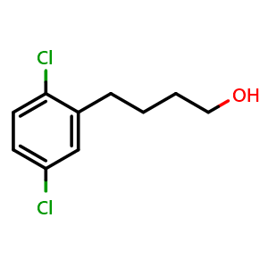 Chemical structure of 2,5-Dichloro-benzenebutanol , CAS 854462-64-9, AChemBlock P35768