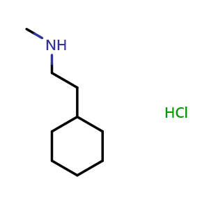 Chemical structure of N-Methyl cyclohexaneethanamine hydrochloride , CAS 854444-76-1, AChemBlock P35769