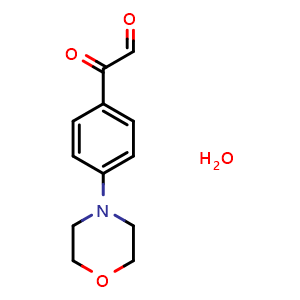 Chemical structure of 4-Morpholinophenylglyoxal hydrate , CAS 852633-82-0, AChemBlock P35782