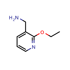 Chemical structure of 2-Ethoxy-3-pyridinemethanamine , CAS 851773-43-8, AChemBlock P35788