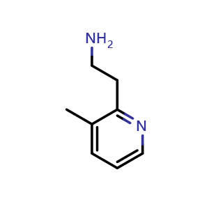 Chemical structure of 3-Methyl-2-pyridineethanamine , CAS 851670-19-4, AChemBlock P35791