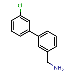 Chemical structure of 3'-Chloro-biphenyl-3-methanamine , CAS 850586-22-0, AChemBlock P35802