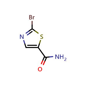 Chemical structure of 2-Bromo-5-thiazolecarboxamide , CAS 848499-31-0, AChemBlock P35827