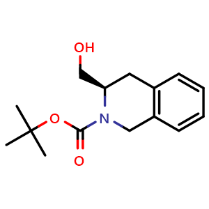 Chemical structure of (R)-2-Boc-1,3,4-trihydro-3-isoquinolinemethanol , CAS 845543-81-9, AChemBlock P35849