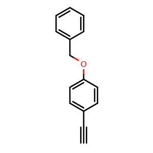 Chemical structure of 1-Ethynyl-4-(phenylmethoxy)benzene , CAS 84284-70-8, AChemBlock P35860