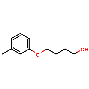 Chemical structure of 4-(3-Methylphenoxy)-1-butanol , CAS 83178-31-8, AChemBlock P35899