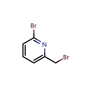 Chemical structure of 2-Bromo-6-(bromomethyl)-pyridine , CAS 83004-10-8, AChemBlock P35902