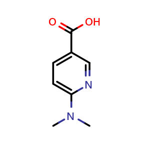 Chemical structure of 6-(Dimethylamino)-3-pyridinecarboxylic acid , CAS 82846-28-4, AChemBlock P35906