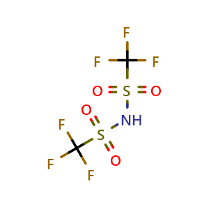 Chemical structure of Bis[(trifluoromethyl)sulphonyl]amine , CAS 82113-65-3, AChemBlock P35925