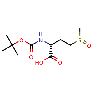 Chemical structure of Boc-D-methionine sulfoxide , CAS 81444-65-7, AChemBlock P35944