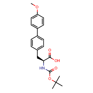 Chemical structure of Boc-4-(4-methoxyphenyl)-L-phenylalanine , CAS 809231-57-0, AChemBlock P35966