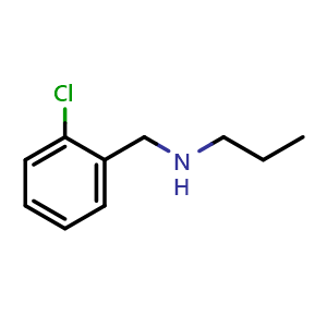 Chemical structure of N-(2-Chlorobenzyl)propan-1-amine , CAS 807343-03-9, AChemBlock P35972