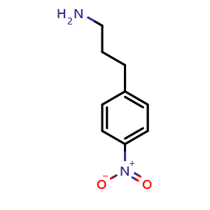 Chemical structure of 4-Nitro-benzenepropanamine , CAS 80258-61-3, AChemBlock P35989