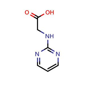 Chemical structure of N-2-Pyrimidinyl-glycine , CAS 79858-46-1, AChemBlock P36004