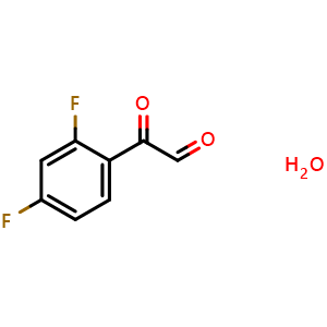 Chemical structure of 2,4-Difluorophenylglyoxal hydrate , CAS 79784-36-4, AChemBlock P36005