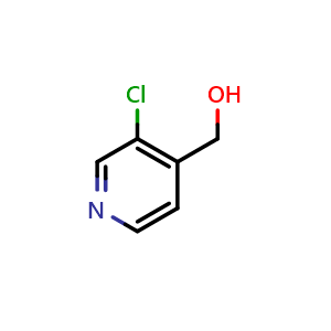 Chemical structure of 3-Chloro-4-pyridinemethanol , CAS 79698-53-6, AChemBlock P36007