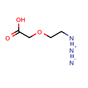 Chemical structure of 2-(2-Azidoethoxy)acetic acid , CAS 79598-48-4, AChemBlock P36010