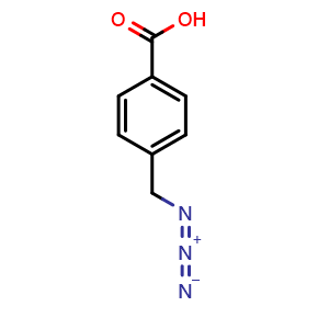 Chemical structure of 4-(Azidomethyl)benzoic acid , CAS 79584-03-5, AChemBlock P36011