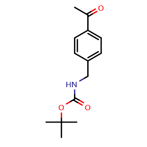 Chemical structure of N-Boc-4-Acetylbenzylamine , CAS 79533-04-3, AChemBlock P36013
