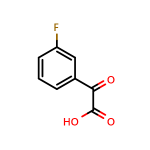 Chemical structure of 3-Fluorobenzoylformic acid , CAS 79477-87-5, AChemBlock P36019