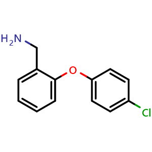 Chemical structure of 2-(4-Chlorophenoxy)-benzylamine , CAS 792158-57-7, AChemBlock P36027