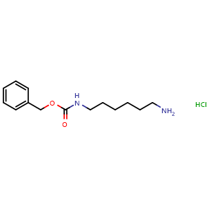 Chemical structure of N-Cbz-1,6-diaminohexane hydrochloride , CAS 78618-06-1, AChemBlock P36060