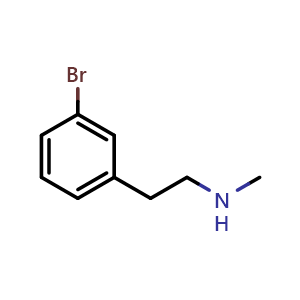 Chemical structure of 3-Bromo-N-methyl-benzeneethanamine , CAS 785032-26-0, AChemBlock P36066