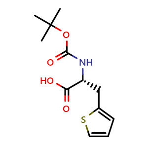 Chemical structure of Boc-3-(2-Thienyl)-D-alanine , CAS 78452-55-8, AChemBlock P36069