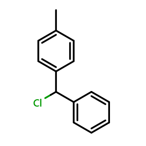 Chemical structure of 1-(4-Methylphenyl)-1-phenylmethylchloride , CAS 779-14-6, AChemBlock P36089