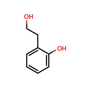 Chemical structure of 2-Hydroxyphenethyl alcohol , CAS 7768-28-7, AChemBlock P36102
