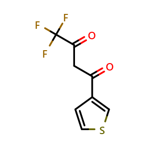 Chemical structure of 4,4,4-Trifluoro-1-(3-thienyl)-1,3-butanedione , CAS 77611-51-9, AChemBlock P36108
