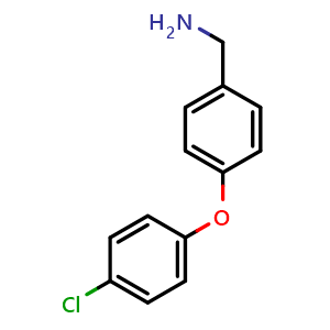 Chemical structure of 4-(4-Chlorophenoxy)benzylamine , CAS 774525-83-6, AChemBlock P36118