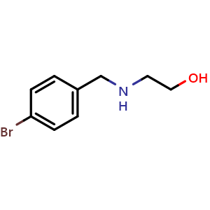 Chemical structure of 2-[(4-Bromobenzyl)amino]ethanol , CAS 774191-64-9, AChemBlock P36123