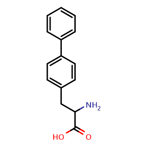 Chemical structure of 2-Amino-3-(biphenyl-4-yl)propanoic acid , CAS 76985-08-5, AChemBlock P36154