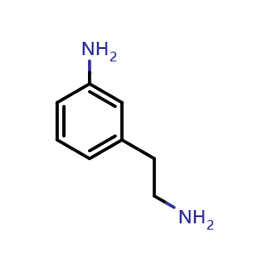 Chemical structure of 3-Amino-benzeneethanamine , CAS 76935-75-6, AChemBlock P36157