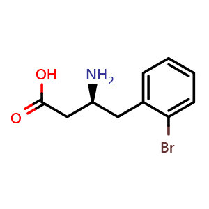 Chemical structure of (S)-b-Amino-2-bromobenzenebutanoic acid , CAS 769112-34-7, AChemBlock P36161